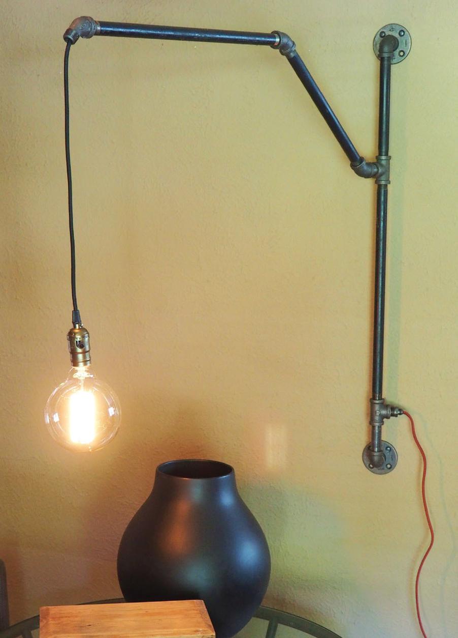 DIY lampu dinding tergantung yang diperbuat dari peralatan besi paip, memang Unik!